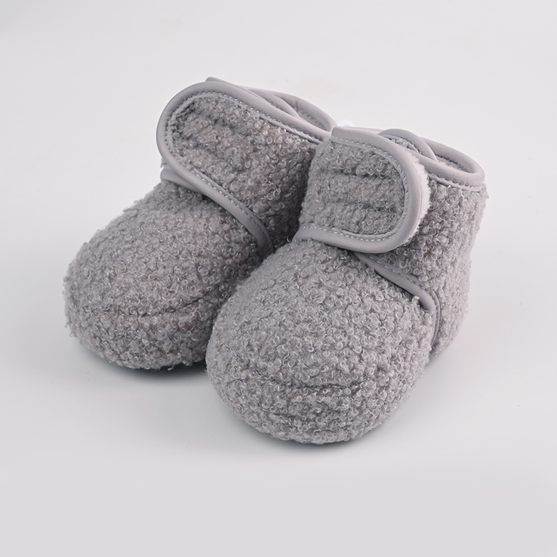 Beebide kõnnijalanõud 1–3-aastastele, Velcro kinnitusega, pehme PU talla, soe fleece vooder, libisemisvastane talviseks kasutamiseks