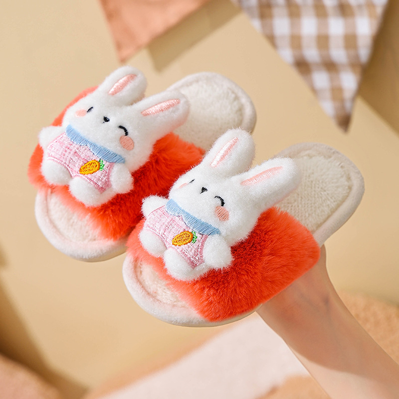 Laste puuvillased sussid, plüüspealsega, fleecevooder, karikatüritrükk, PVC talla, libisemiskindlad, sobivad siseruumides ja väljas