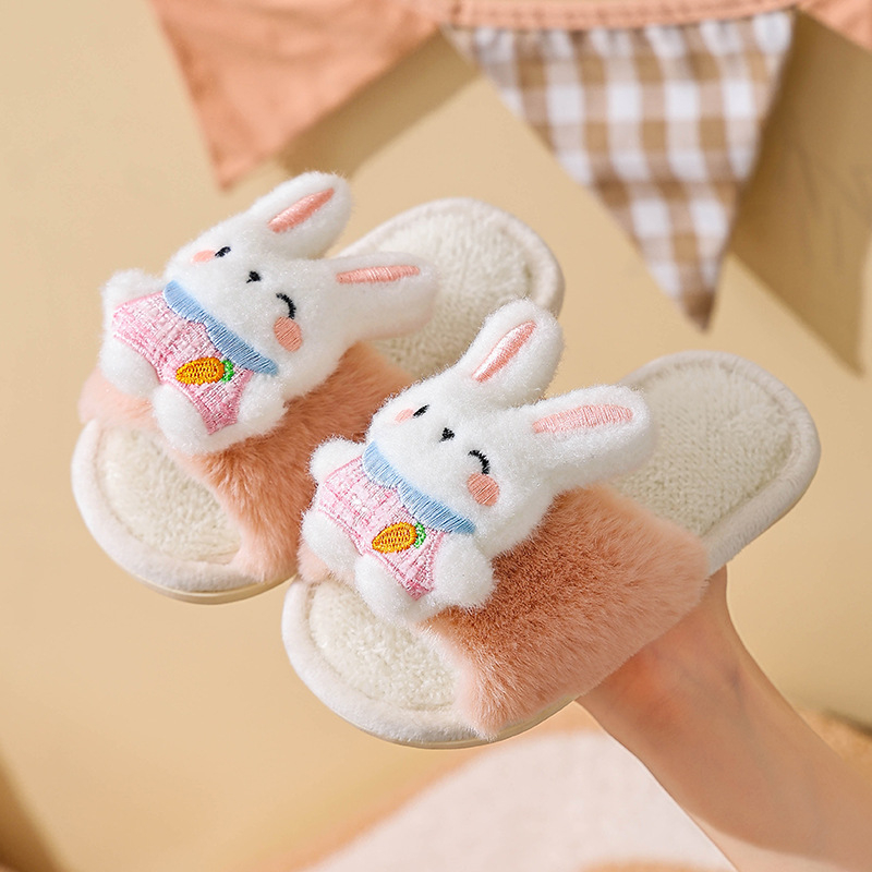 Laste puuvillased sussid, plüüspealsega, fleecevooder, karikatüritrükk, PVC talla, libisemiskindlad, sobivad siseruumides ja väljas