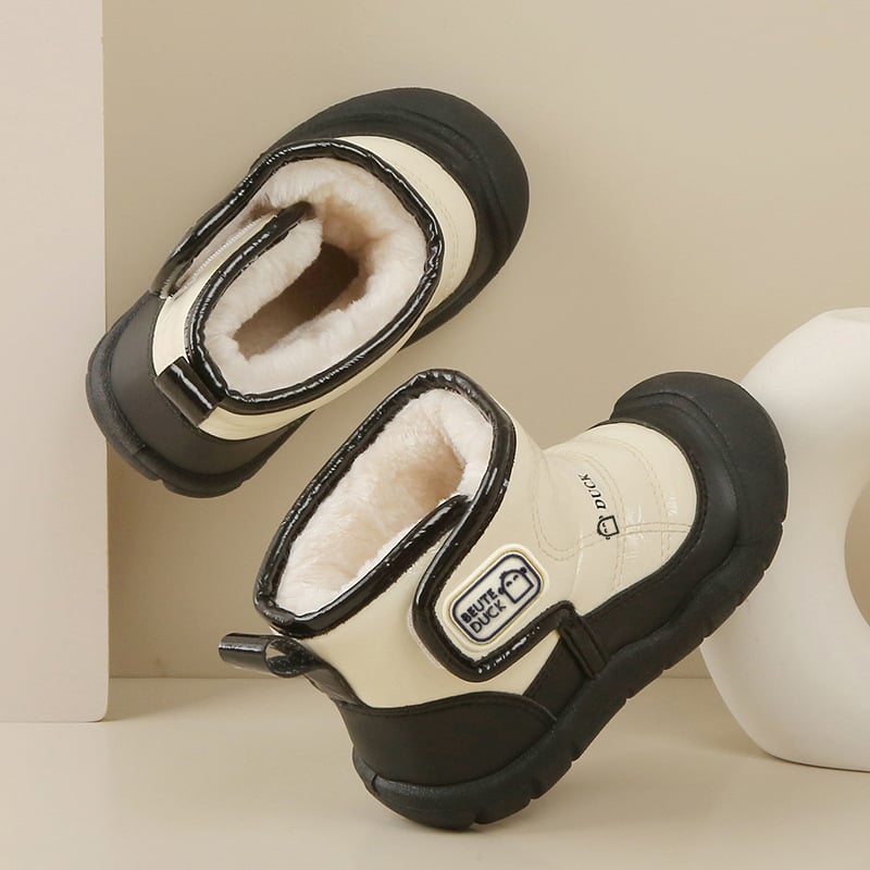 Ghete scurte de iarnă pentru copii, unisex, din piele artificială, vârsta 1–6 ani, stil sport