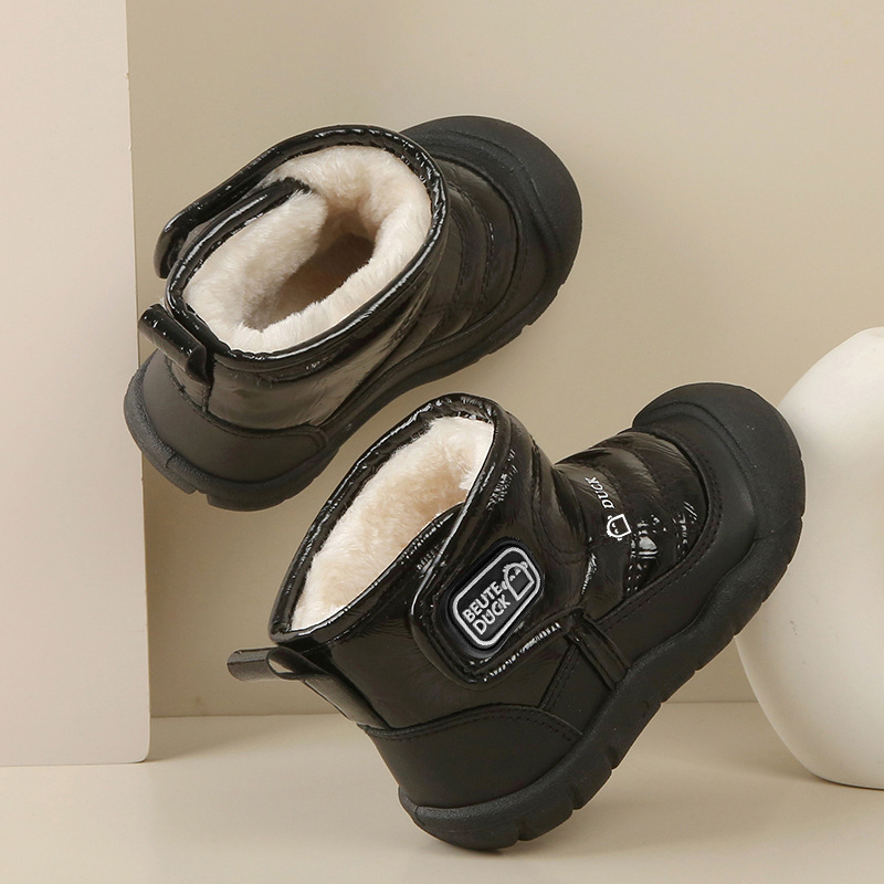 Ghete scurte de iarnă pentru copii, unisex, din piele artificială, vârsta 1–6 ani, stil sport