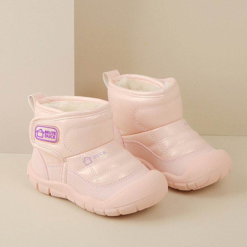 Ghete scurte de iarnă pentru copii, unisex, din piele artificială, vârsta 1–6 ani, stil sport