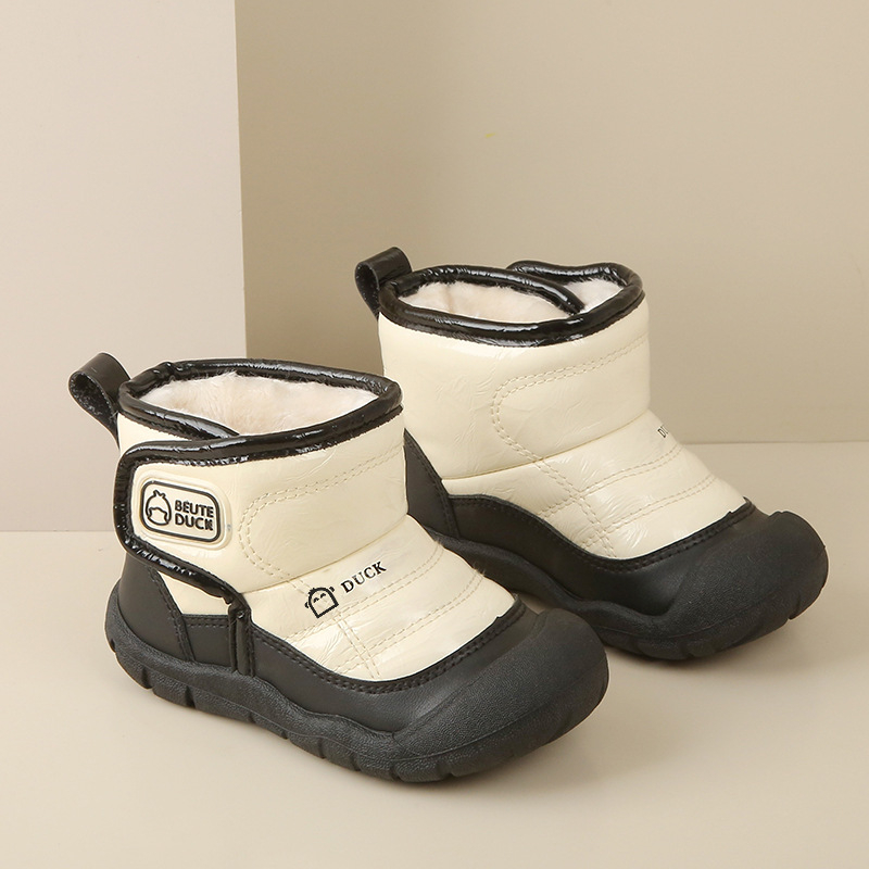 Ghete scurte de iarnă pentru copii, unisex, din piele artificială, vârsta 1–6 ani, stil sport