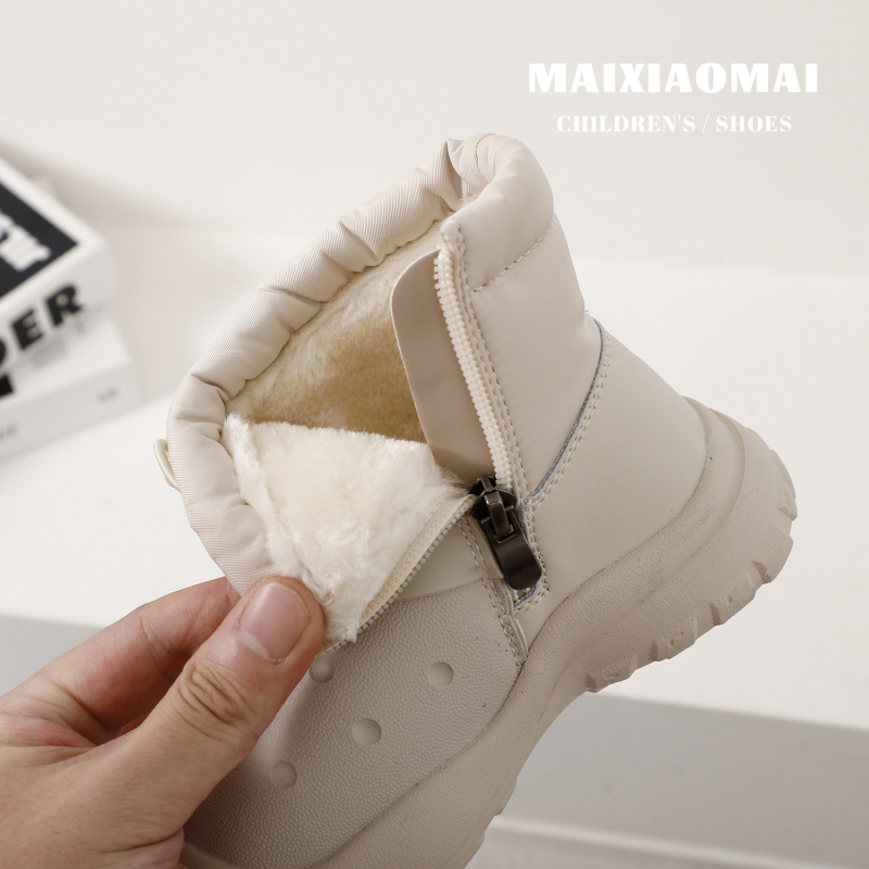 Mai Xiaomai Ghete de gleznă pentru copii — exterior, impermeabile și călduroase, talpă moale, unisex, 4–16 ani, stil casual