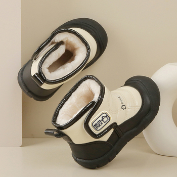 Ghete scurte de iarnă pentru copii, unisex, din piele artificială, vârsta 1–6 ani, stil sport