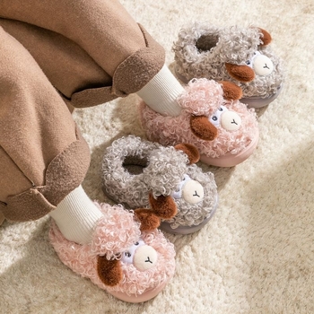 Laste fleece sussid kannaga, talveks siseruumides/väljakasutuseks, pehme vooder, EVA tala, loomamustriga, vanus 4–16 aastat