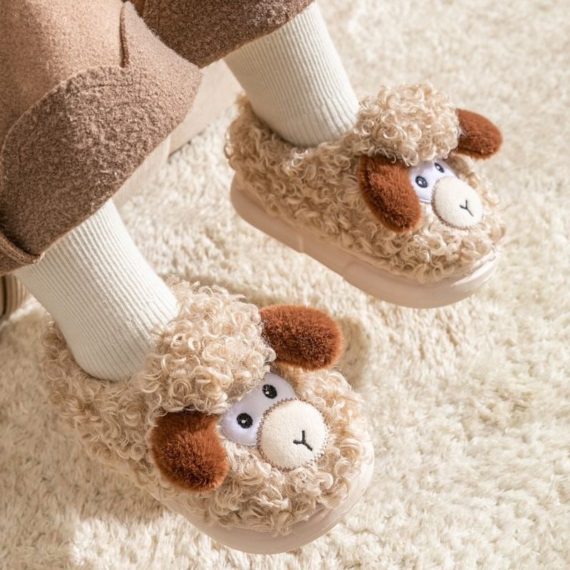 Laste fleece sussid kannaga, talveks siseruumides/väljakasutuseks, pehme vooder, EVA tala, loomamustriga, vanus 4–16 aastat