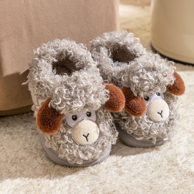 Laste fleece sussid kannaga, talveks siseruumides/väljakasutuseks, pehme vooder, EVA tala, loomamustriga, vanus 4–16 aastat