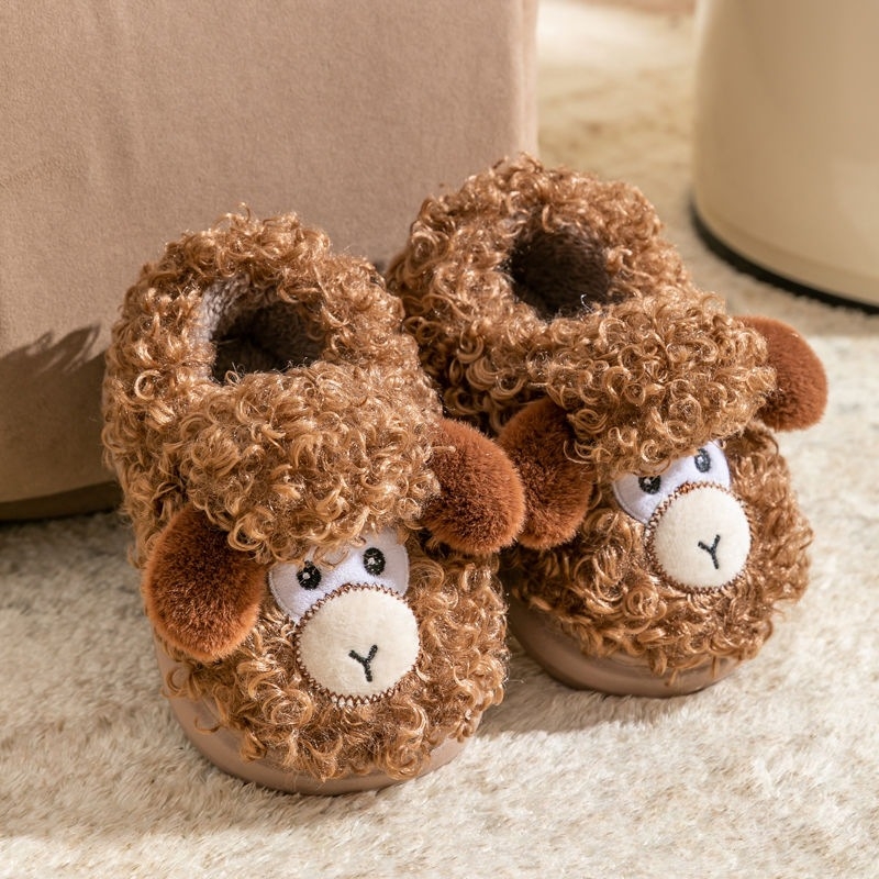 Laste fleece sussid kannaga, talveks siseruumides/väljakasutuseks, pehme vooder, EVA tala, loomamustriga, vanus 4–16 aastat