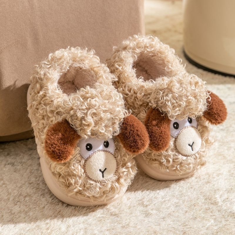 Laste fleece sussid kannaga, talveks siseruumides/väljakasutuseks, pehme vooder, EVA tala, loomamustriga, vanus 4–16 aastat