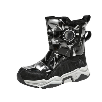 Детски унисекс обувки за глезена, горна част изкуствена кожа, зимен стил, за деца на възраст 4–16 години