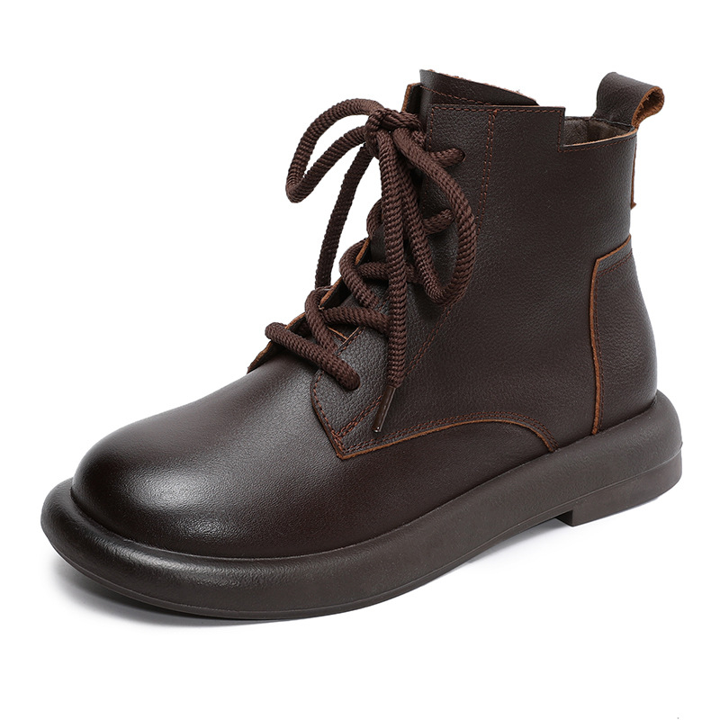 Dámske Martinské čižmy, koža prvej vrstvy, gumená podrážka, okrúhla špička, stredne vysoký podpätok 3-5 cm, bočný zips