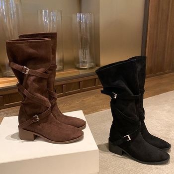 Minso ženske čizme od velura: visoka pet 6–8 cm, visok šlajfer? gumena potplat, unutrašnja od mikrovlakana