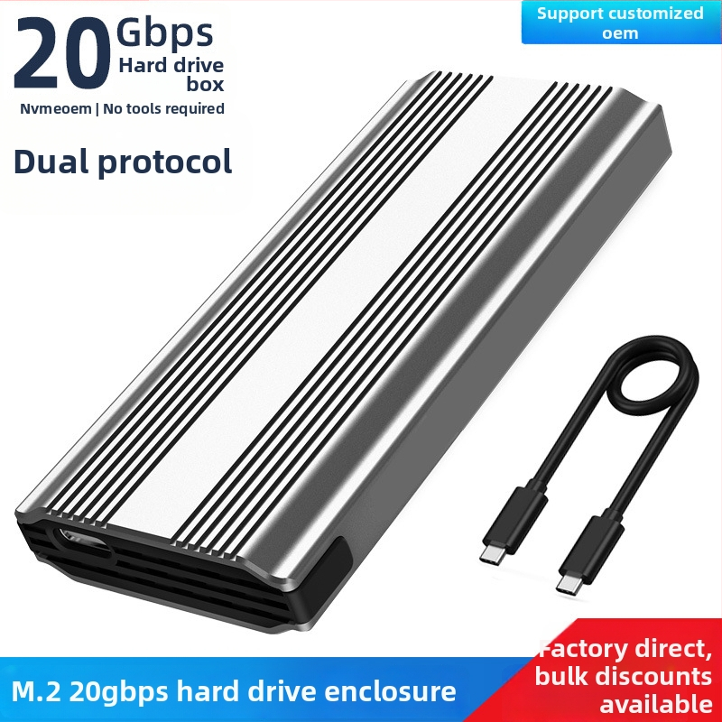M.6 Beznástrojové SSD puzdro NVMe/NGFF, M.2, hliníková zliatina, až 8TB, USB-C 3.1/3.2