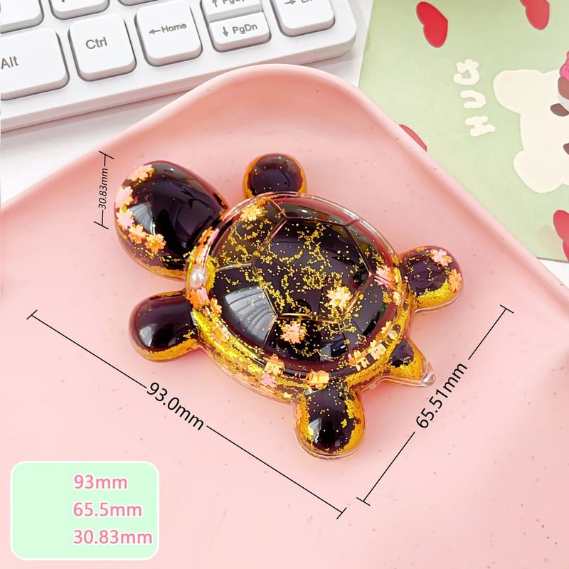 Särav tähistaevas liivast koomiksi suur kilpkonnakujuke otseülekande pimedate kottide sobitamine kontorilaua kaunistuste hulgimüük