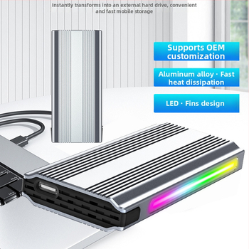 M.6 Beznástrojové SSD puzdro NVMe/NGFF, M.2, hliníková zliatina, až 8TB, USB-C 3.1/3.2