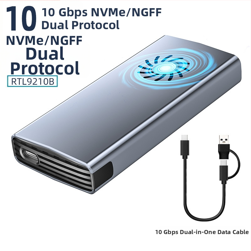 M.6 Beznástrojové SSD puzdro NVMe/NGFF, M.2, hliníková zliatina, až 8TB, USB-C 3.1/3.2
