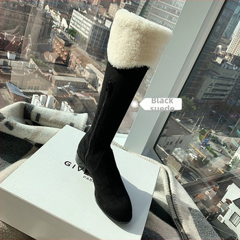 Ritere zābaki ar velūra augšdaļu, augsts garums, biezi papēdis 3–5 cm, rāvējslēdzējs