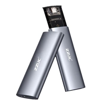 M.6 Bezinstrumentu SSD korpuss NVMe/NGFF, M.2, alumīnija sakausējums, līdz 8TB, USB-C 3.1/3.2
