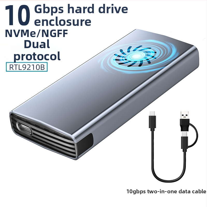 M.6 Bezinstrumentu SSD korpuss NVMe/NGFF, M.2, alumīnija sakausējums, līdz 8TB, USB-C 3.1/3.2