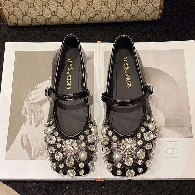 Mary Jane kingad – kevad 2025, Korea tänava hipster stiil, kanepist kangas, peamise kanga sisaldus >95%, liimimisega konstruktsioon