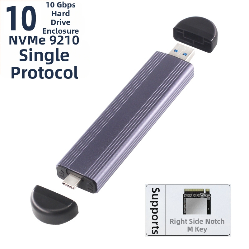 M.6 Bezinstrumentu SSD korpuss NVMe/NGFF, M.2, alumīnija sakausējums, līdz 8TB, USB-C 3.1/3.2