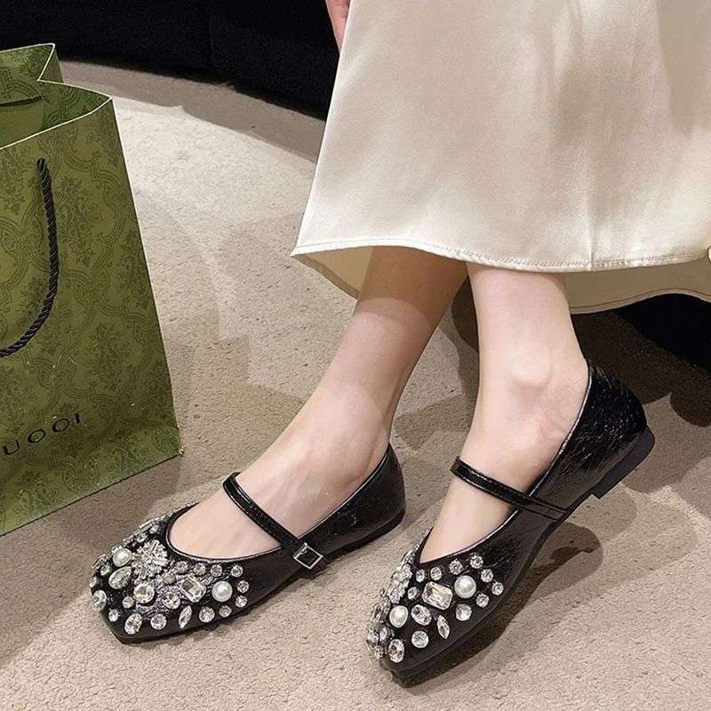 Sieviešu Mary Jane kurpes, Korejiešu ielu hipster stilā, pavasaris 2025, konopju audums (>95%), līmēta konstrukcija