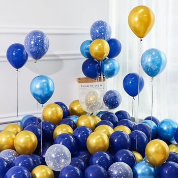 Комплект от 25-сантиметрови цветни латексови балони за декорация на рожден ден, включващи елегантни балони с форма на макарон.