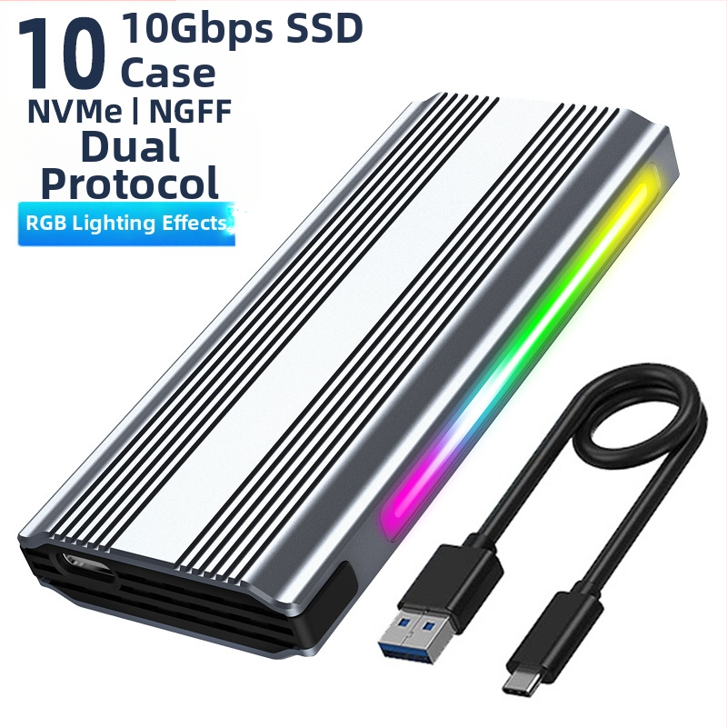 M.6 Beįrankių SSD korpusas NVMe/NGFF, M.2, aliuminio lydinys, iki 8TB, USB-C 3.1/3.2