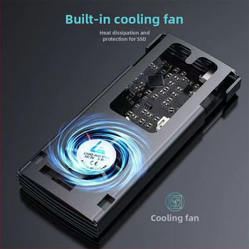 M.6 Beįrankių SSD korpusas NVMe/NGFF, M.2, aliuminio lydinys, iki 8TB, USB-C 3.1/3.2
