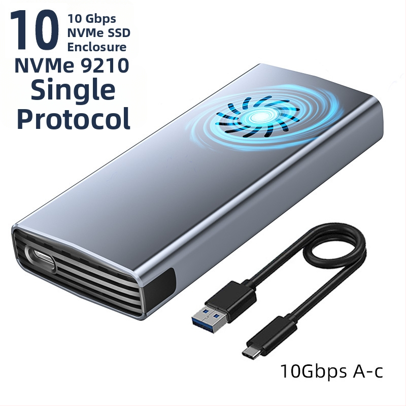 M.6 Beįrankių SSD korpusas NVMe/NGFF, M.2, aliuminio lydinys, iki 8TB, USB-C 3.1/3.2