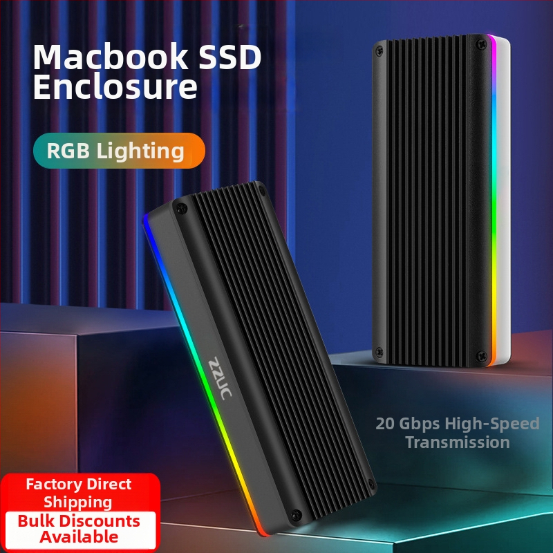 M.6 Beįrankių SSD korpusas NVMe/NGFF, M.2, aliuminio lydinys, iki 8TB, USB-C 3.1/3.2