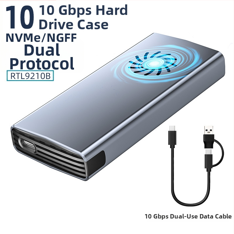 M.6 Beįrankių SSD korpusas NVMe/NGFF, M.2, aliuminio lydinys, iki 8TB, USB-C 3.1/3.2