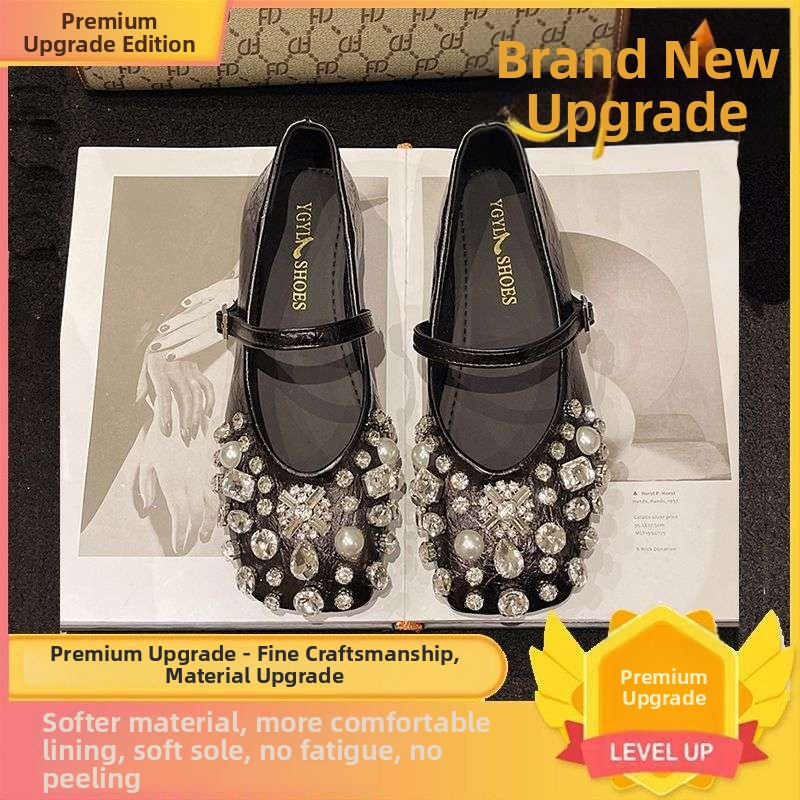 Naistele Mary Jane jalanõud - Korea stiil, 2025. aasta kevad, kanepikangas >95%, kleepimisega konstruktsioon