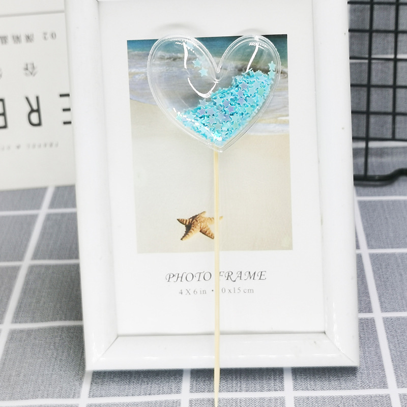 Απλές διαφανείς διακοσμήσεις κέικ: πεντάγωνα, αστέρια, καρδιές, καρδιές ροδακινί και σύννεφα. (Διακοσμήσεις ψησίματος)