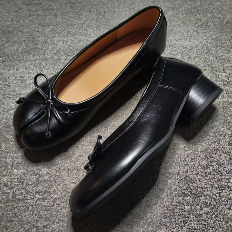 Női Mary Jane cipők — kerek orr, vastag sarok, sarokmagasság 3–6 cm, felső rész: szuper rost