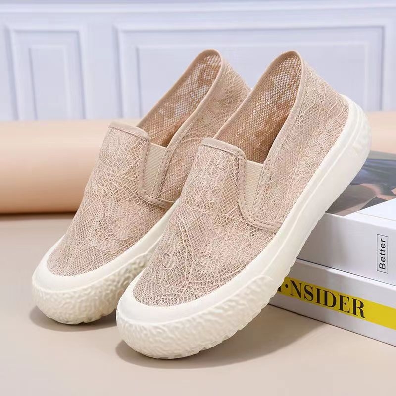 Dámske rybárske topánky z plátna, denný štýl, slip-on, nízka päta 1–3 cm, PVC podrážka