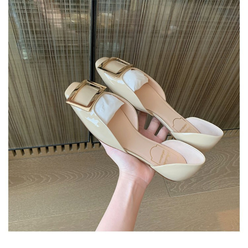 Dámske ploché topánky so štvorcovým nosom, vrchnok z hovädzej kože, nízky podpätok, stielka z prírodnej kože, slip-on štýl