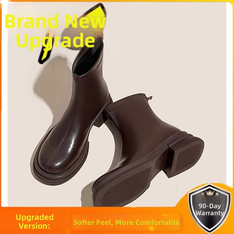 Sieviešu Martins zābaki ar biezu papēdi 3–5 cm, virsējais materiāls Super Fiber, gumijas zole, aizmugurē rāvējslēdzējs, ūdensizturīgi