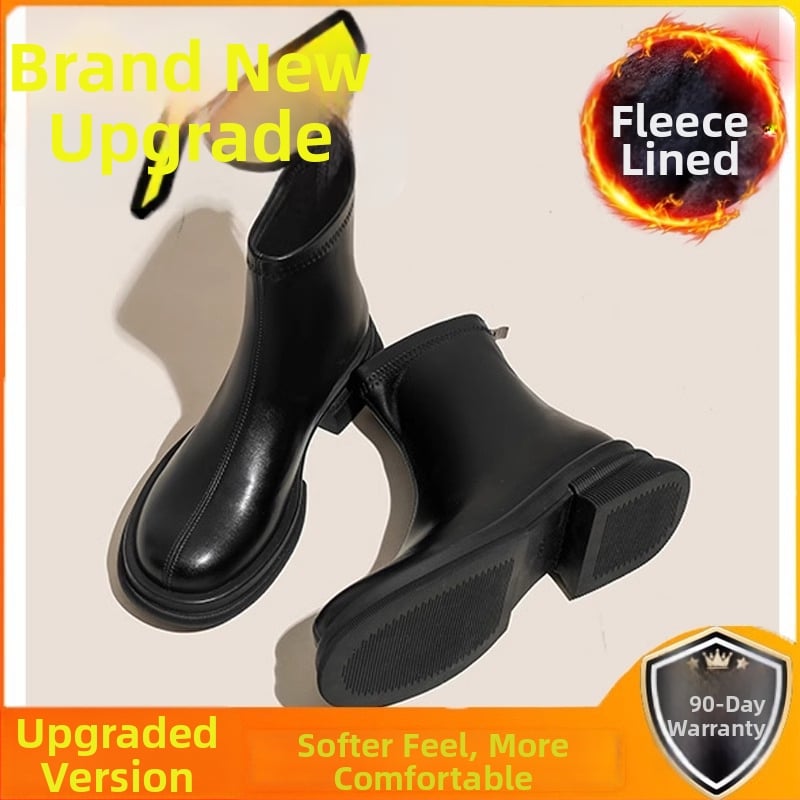 Sieviešu Martins zābaki ar biezu papēdi 3–5 cm, virsējais materiāls Super Fiber, gumijas zole, aizmugurē rāvējslēdzējs, ūdensizturīgi