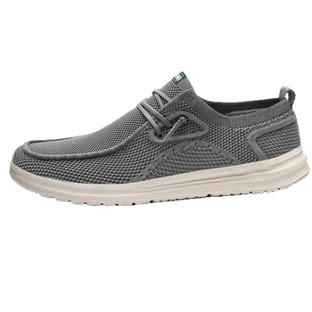 Muške ultra-lagane platnene slip-on tenisice – niski profil, okrugli vrh prsta, prozračne, gumeni potplat