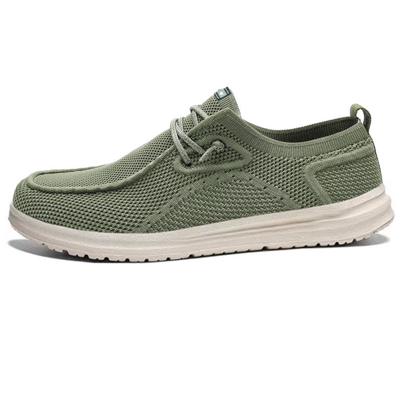 Muške ultra-lagane platnene slip-on tenisice – niski profil, okrugli vrh prsta, prozračne, gumeni potplat