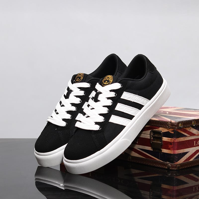 Unisex kanvas kurpes vasai – elpojošas, apaļš purns, zemais profils, virsma no kanvas, šņorēšana