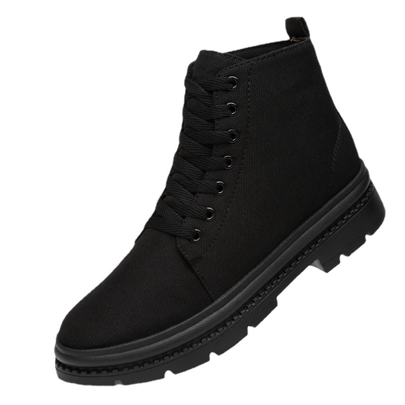 Vīriešu skateboard čības, kanvas augšdaļa, pildīta iekšpusē, iekšējais augstuma palielinājums 8 cm, gumijas zole