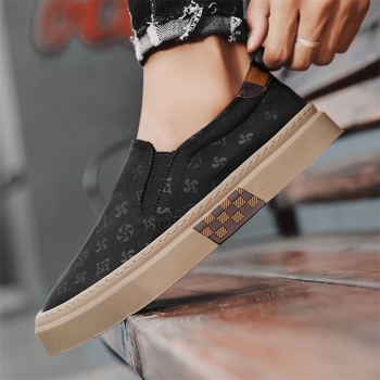 Loafers z plátna, letné, priedušné, s zaoblenou špičkou, gumovou podrážkou