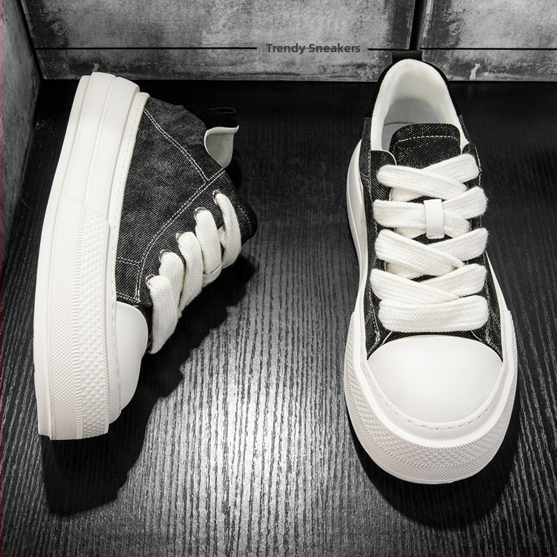 Meeste lõuend tossud suveks, hingavad, Hongkong stiilis, nöörid, paks kummist talla