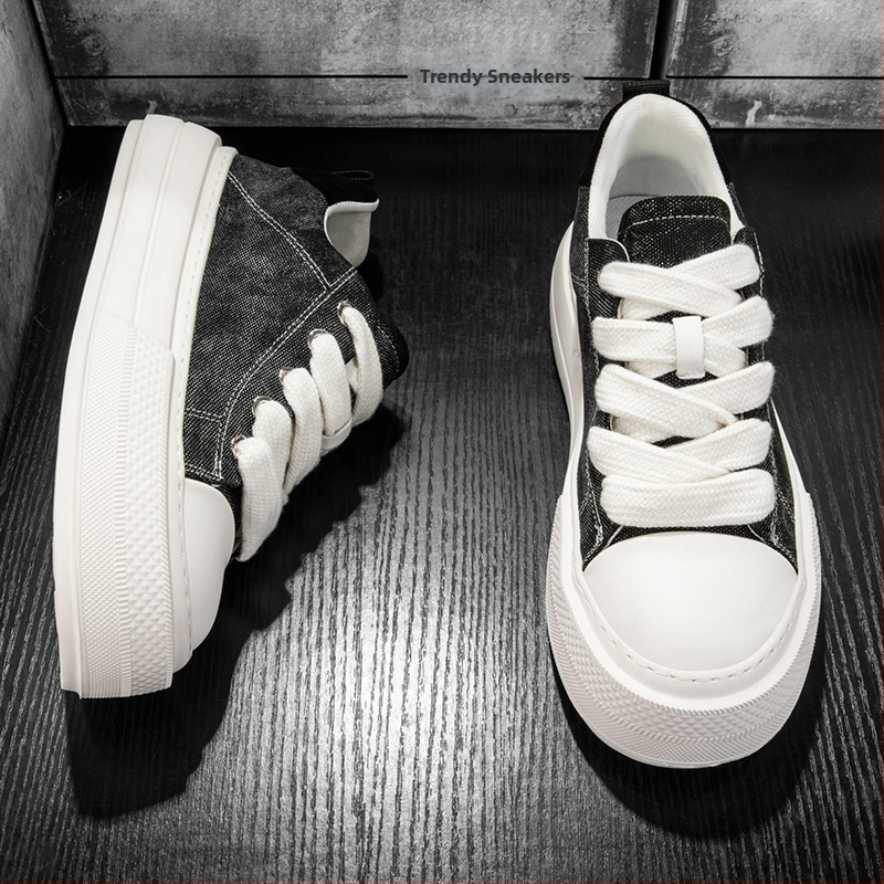 Meeste lõuend tossud suveks, hingavad, Hongkong stiilis, nöörid, paks kummist talla