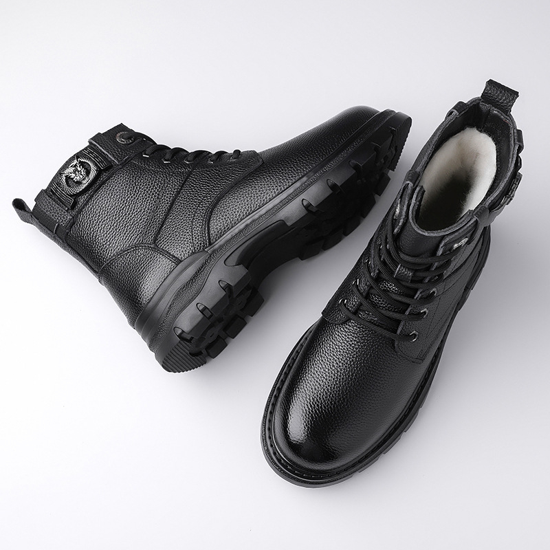 Martin csizmák első réteg marhabőr felsőrész, gumitalp, csúszásmentes, meleg belső műszőrme talpbetéttel