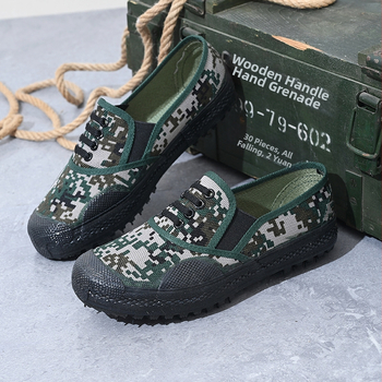87-stiliaus kamufliaziniai laisvalaikio bateliai, drobės viršus, slip-on, gumos padas, neslysta ir atsparūs dėvėjimui