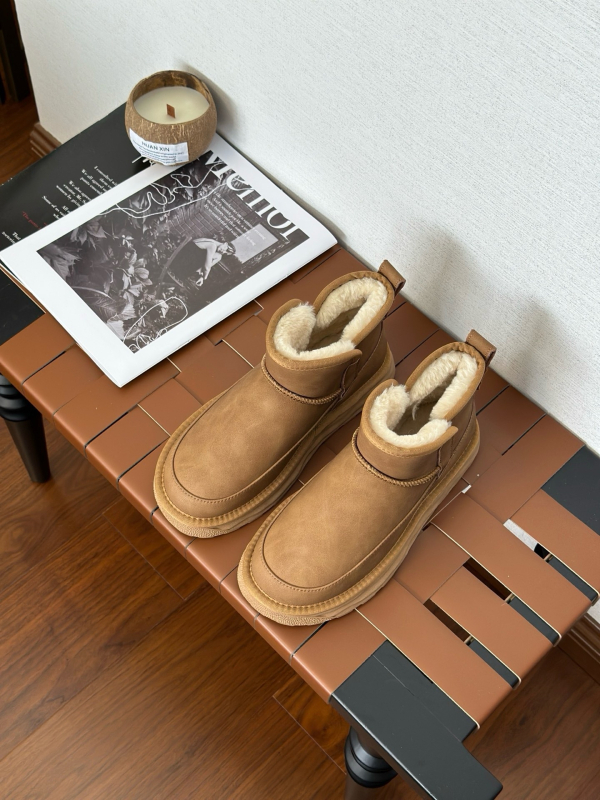 Vīriešu ziemas zābaki sniegam ar bieza vilnas odai, viegli un silti, augsts tops, elastīgs slip-on, pretslīdējoša zole